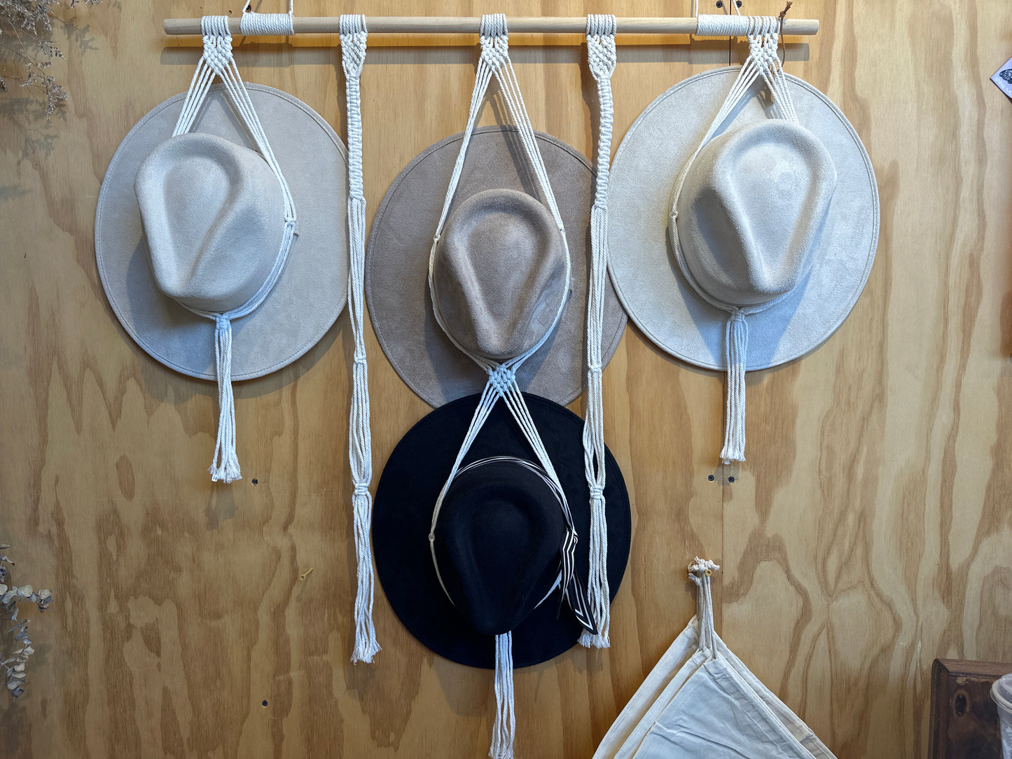 Macrame Hat Holder