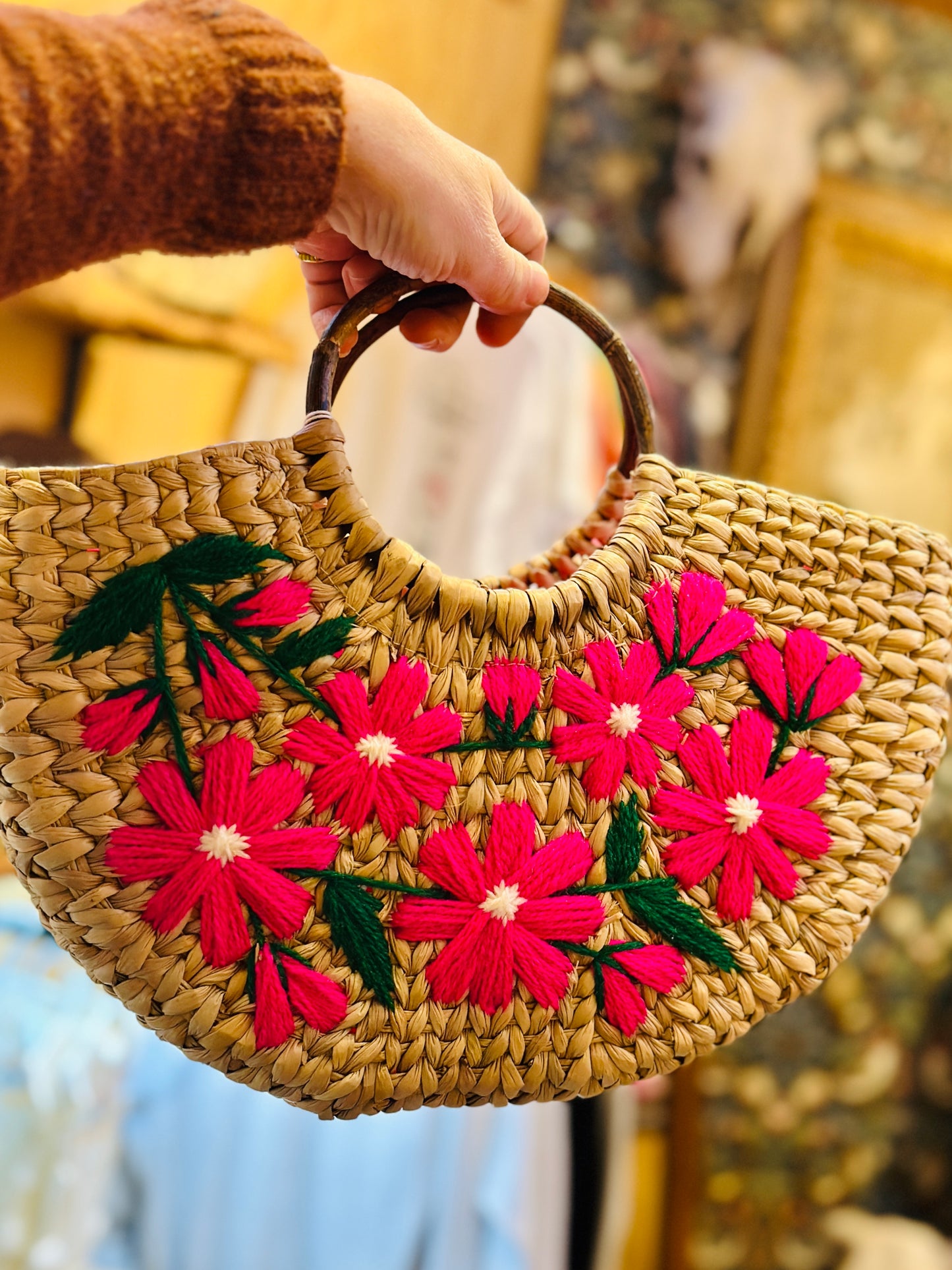 Woven Basket Bag