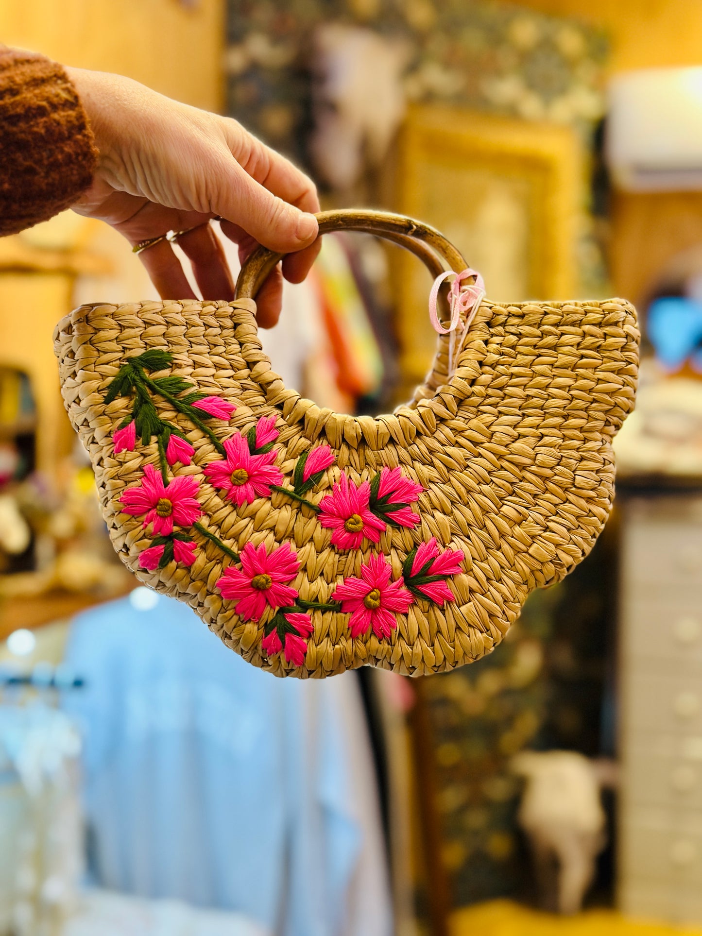 Woven Basket Bag