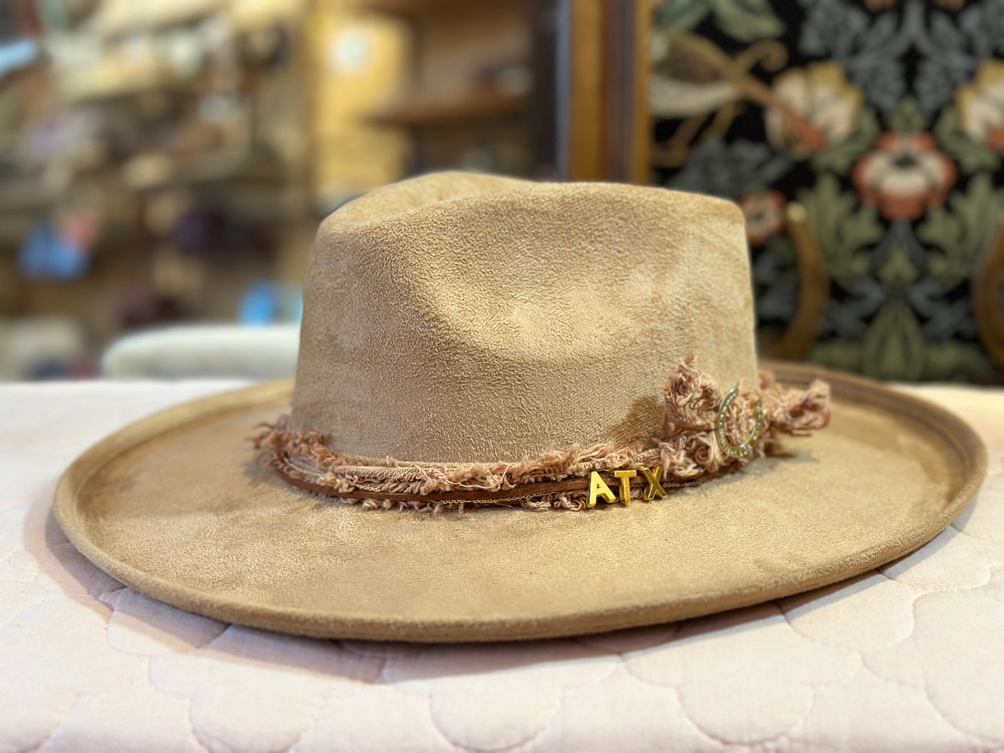 Pencil Brim Vegan Suede Hat