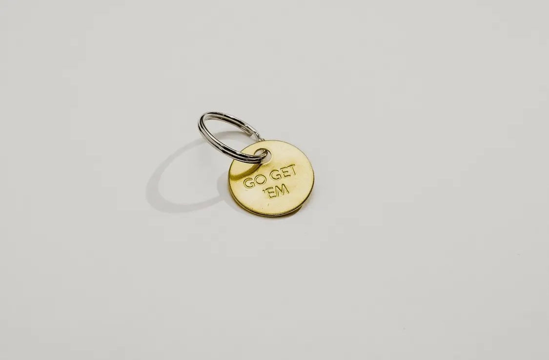 Hand Pressed Brass Keychain