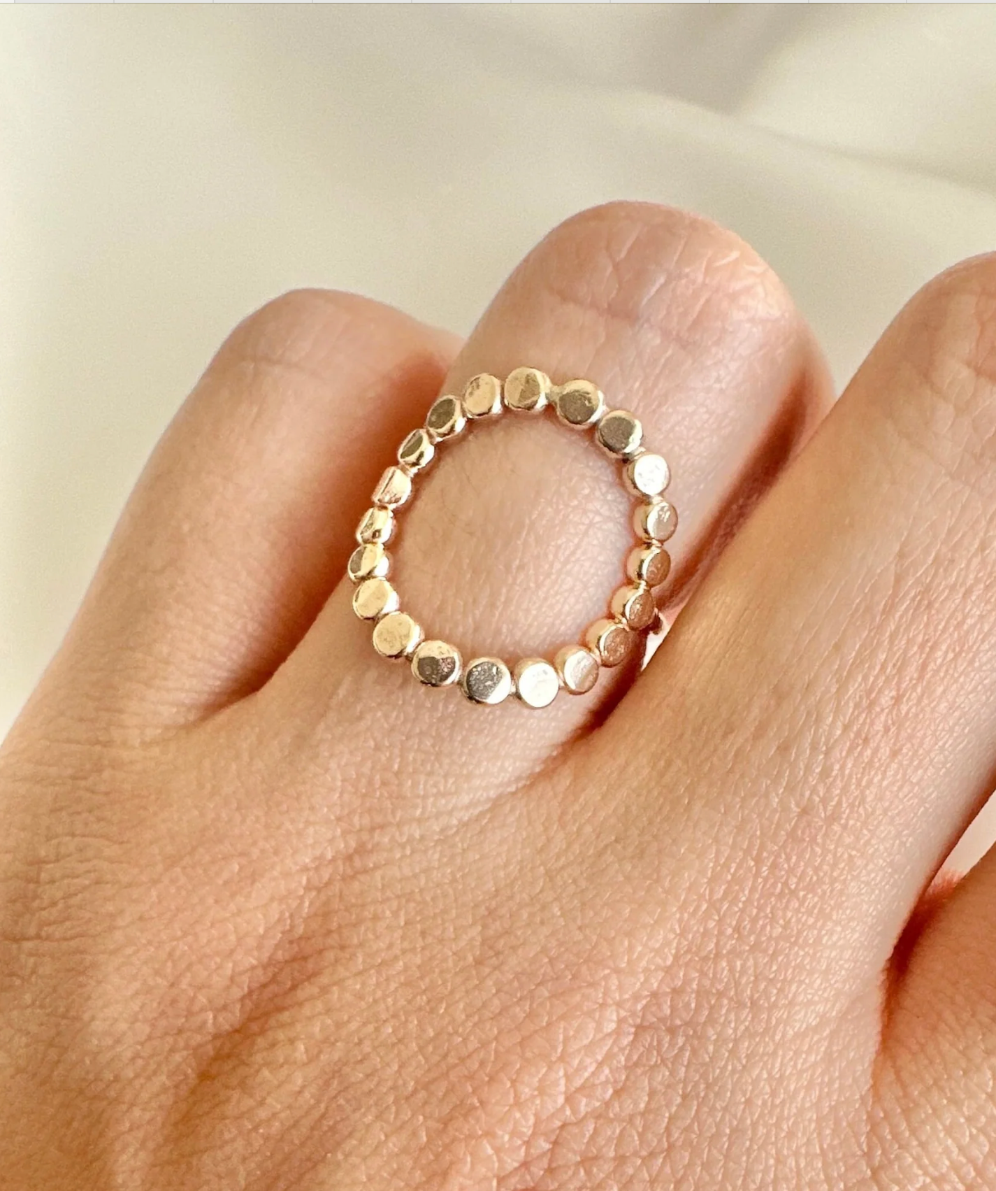 Halo Circle Bead Ring