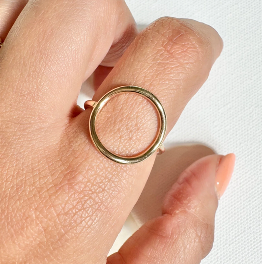 Large Karma Open Circle Ring