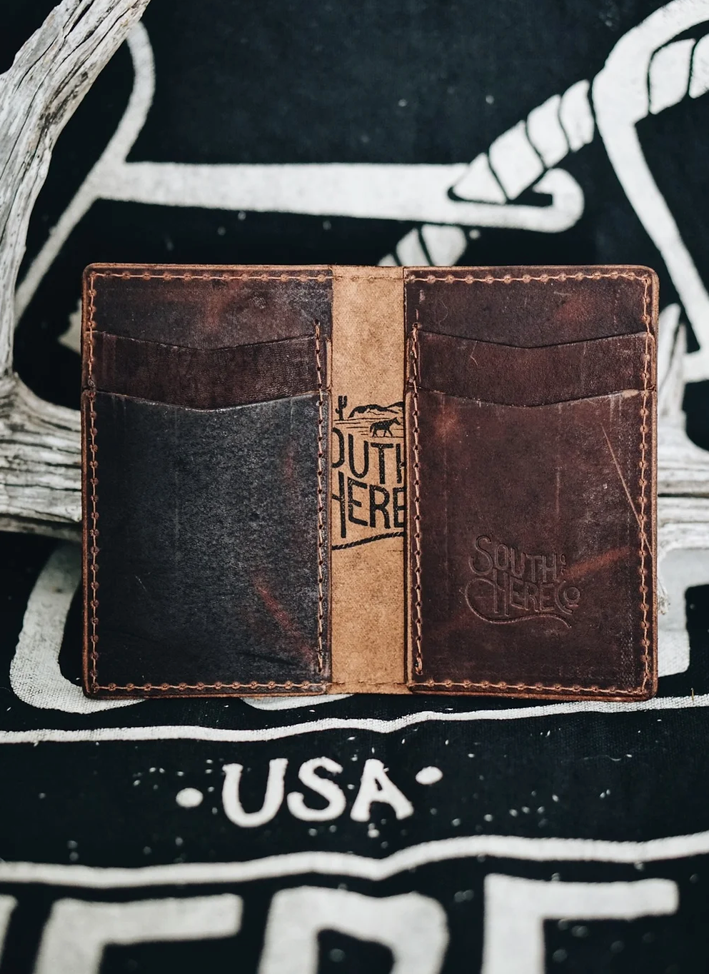 Vertical Bi-Fold Minimalist Wallet