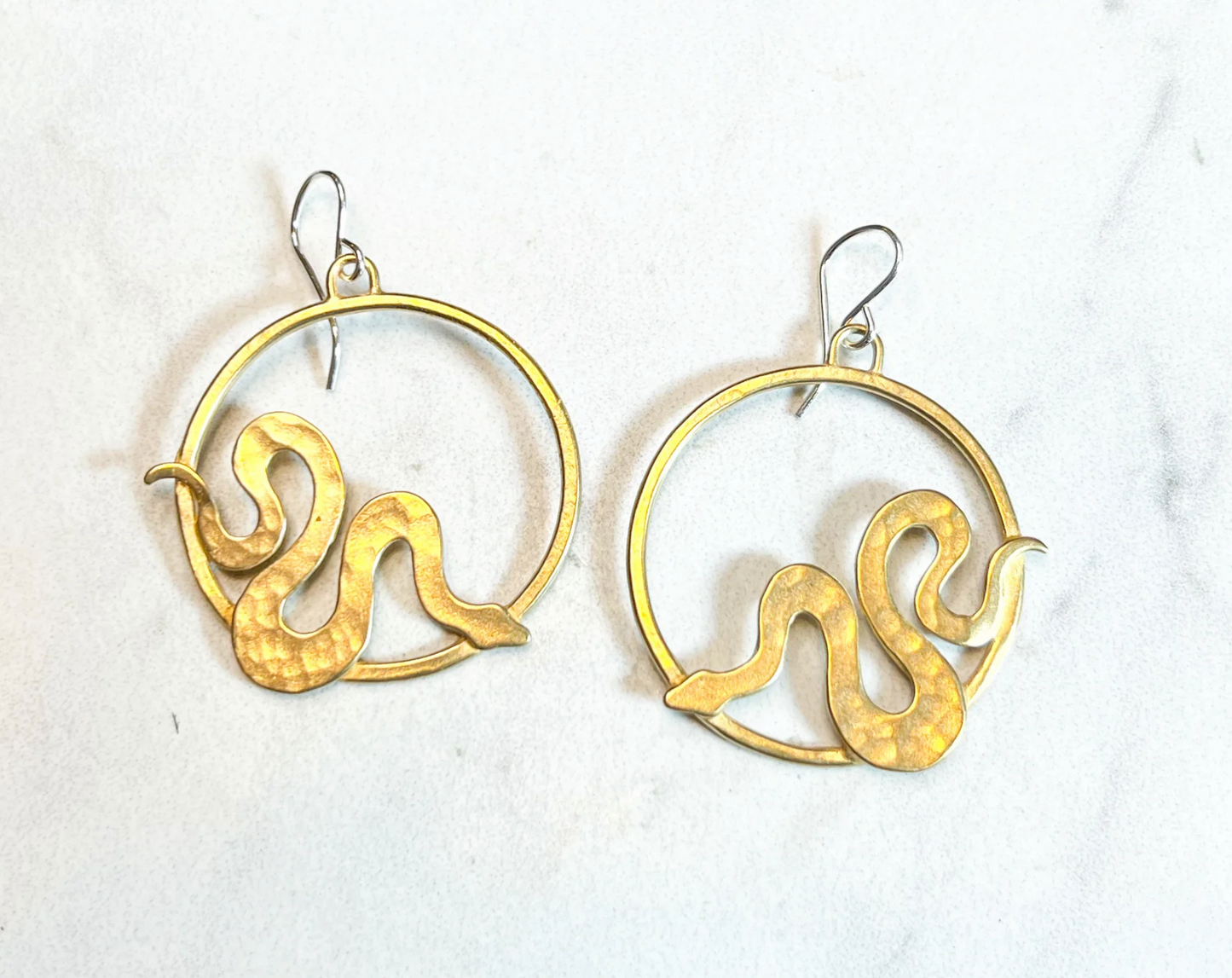 Snake Hoop Earrings