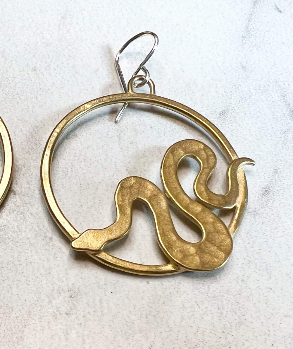 Snake Hoop Earrings